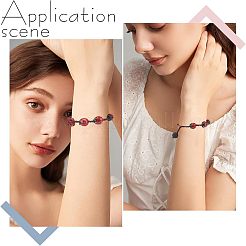 Бусы лэмпворк ручной работы LAMP-OC0001-08