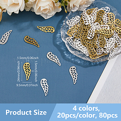 80 шт. 4 цвета подвески из сплава в тибетском стиле&nbsp;TIBEP-DC0001-37