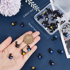 40 шт. круглые подвески-лэмпворк ручной работы от сглаза PALLOY-SC0004-18