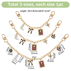 3 шт. алюминиевые витые цепи удлинители для сумок&nbsp;HJEW-HS00052