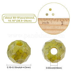 2 нить натурального лимонно-бирюзового (яшмового) цвета бусины G-NB0003-13