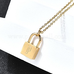 Ожерелья с подвесками из нержавеющей стали 304 Rolo NJEW-S444-01G-16