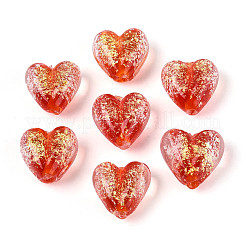 Нити из фольгированных бусин лэмпворк ручной работы&nbsp;FOIL-T008-08A