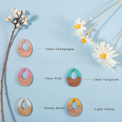 Подвески из смолы и дерева RESI-OL0001-11C