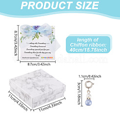 Круглый стеклянный жемчуг свадебный букет кулон украшение&nbsp;HJEW-GO00081-03