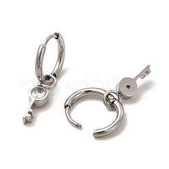 Серьги-кольца с кристаллами и стразами EJEW-P219-04P