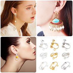 Фурнитура для сережек-клипс из латуни и железа KK-SC0001-92