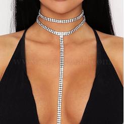 Сплав полный кристалл горный хрусталь длинная кисточка y ожерелья для ночного клуба FS-WG5F917-02