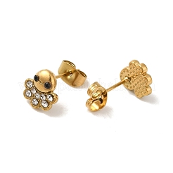 Boucles d'oreilles à tige en acier inoxydable 304 avec strass en cristal pour femmes&nbsp;EJEW-C094-01I-G
