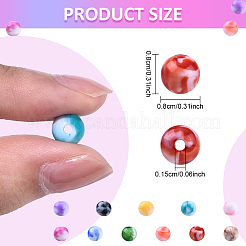 300 шт. Непрозрачные акриловые бусины&nbsp;SACR-YW0001-89A