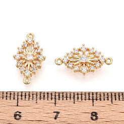 Латунные подвески из прозрачного кубического циркония&nbsp;KK-T078-18G-01