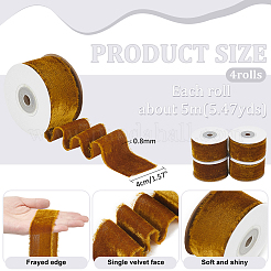 Samtband Stoff mit gerissenen Kanten&nbsp;DIY-WH0419-91E