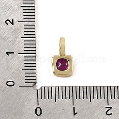 Charms in ottone zirconi a pavé di ottone&nbsp;CU-CBA7D12-22G-02