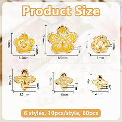 Cabochon in lega da 60 pz 6 stili&nbsp;FIND-OC0013-42
