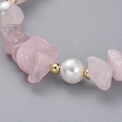 Bracelets en perles de quartz rose naturel&nbsp;BJEW-JB04933-01