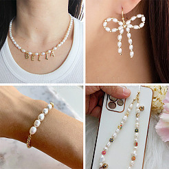 50 perles de culture d'eau douce naturelles&nbsp;PEAR-TA0001-45