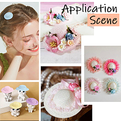 40 шт. мини-тканевые кукольные шапочки&nbsp;AJEW-SC0031-34A