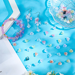 90 шт. 9-х цветные бусины лэмпворк LAMP-PA0001-12