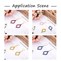 50 шт. 5-х цветные филигранные подвески из нержавеющей стали 430 STAS-PJ0001-15