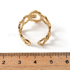 Manschettenringe aus Edelstahl 304 und klarem Zirkonia&nbsp;RJEW-G379-02G