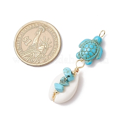 4 шт. 4 стиля подвески из натуральной ракушки каури и морской звезды&nbsp;PALLOY-JF03934-02