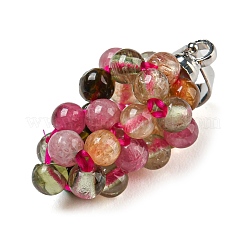 Подвески из натуральных разноцветных круглых кластеров турмалина&nbsp;G-D094-04P