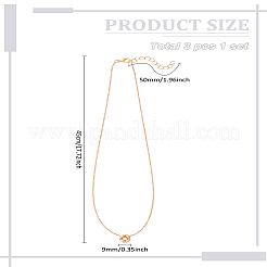 3 шт. 304 нержавеющая сталь дружба кольцо узел кулон кабель цепь ожерелье для женщин&nbsp;NJEW-LP0001-08