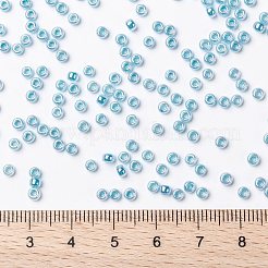 MIYUKIラウンドロカイユビーズ  日本製シードビーズ  （rr537)青いセイロン  8/0  3mm  穴：1mm  約2111~2277個/50g&nbsp;SEED-X0055-RR0537