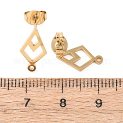 Ионное покрытие (ip) 304 нержавеющая сталь гвоздики фурнитура для сережек STAS-I206-27G-1