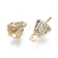 Латунная микропаве из прозрачного кубического циркония KK-T056-33G-NF