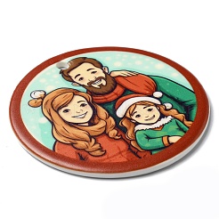 Рождественские печатные фарфоровые большие подвески ручной работы&nbsp;LS-PORC-F009-03