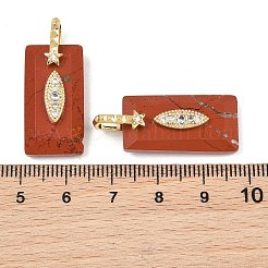 Pendentifs à facettes en jaspe rouge naturel&nbsp;GG-CBA4154-06G-04