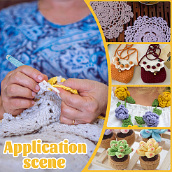 8шт. 8-х цветные пластиковые крючки для вязания AJEW-UN0002-35