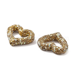 Бусины из полимерной глины в форме сердца со стразами&nbsp;CLAY-NH0001-09B-06