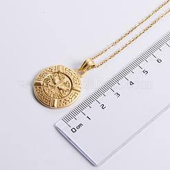 Винтажная панк-медаль святого духа плоская круглая подвеска из нержавеющей стали мужские ожерелья VI4450