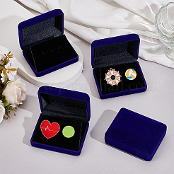 Пластиковая обложка с бархатными упаковочными коробками для брошей&nbsp;VBOX-WH0012-05A