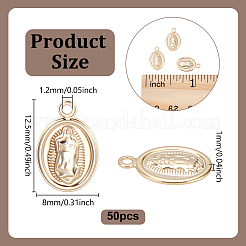 50 Stück Messing Charms&nbsp;KK-UN0005-68