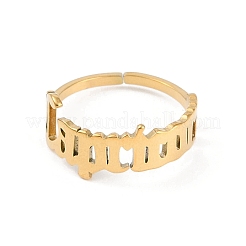 Ionenplattierung (IP) 304 Edelstahl Konstellation offener Manschettenring für Frauen&nbsp;RJEW-C097-01G-04