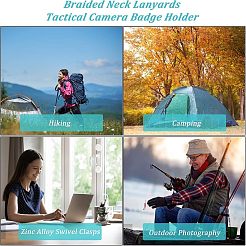 5 шт. 5-х цветные плетеные шнурки на шею из полипропиленового волокна AJEW-NB0003-55