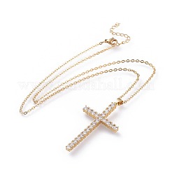 Ожерелье с кулоном из кубического циркония&nbsp;NJEW-F271-01-G