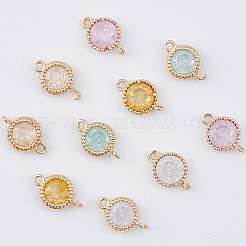 10 pièces 5 couleurs en laiton pavé de zircone cubique connecteur breloques&nbsp;KK-DC0002-65