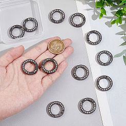 12 шт. кольцо пружинного затвора из сплава со стразами&nbsp;FIND-UN0003-37B