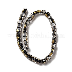 Бусины ручной работы из золотой и серебряной фольги в технике лэмпворк&nbsp;FOIL-C001-01C-09