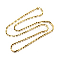 Ожерелья из цепочек-коробок из нержавеющей стали 201 толщиной 3 мм NJEW-C097-02G