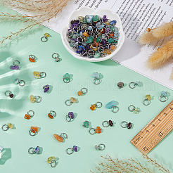 140 шт. 7 стиля подвески из натурального драгоценного камня с латунными петлями&nbsp;PALLOY-FH00120