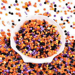 Стеклянные бусины на тему хэллоуина&nbsp;SEED-N007-13J