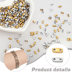 2 нить 2-х цветных гальванических немагнитных бусин из синтетического гематита G-NB0005-81