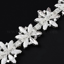 Finiture in strass di cristallo fiore lucido&nbsp;FIND-WH0050-23