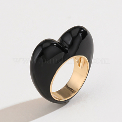 Кольца для пальцев из цинкового сплава с эмалью в форме сердца 3d FS-WG26371-03