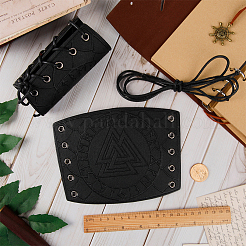 Регулируемый браслет из искусственной кожи с восковым шнуром&nbsp;AJEW-WH0165-38A